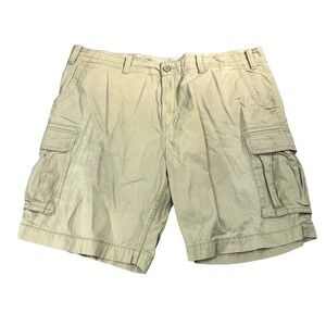 FOUNDRY Cargo Shorts Mens 46 Tan Flap Pockets High Rise Outdoors Hiking Vintage
